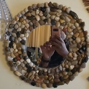 Stoneface charger plate with mirror.